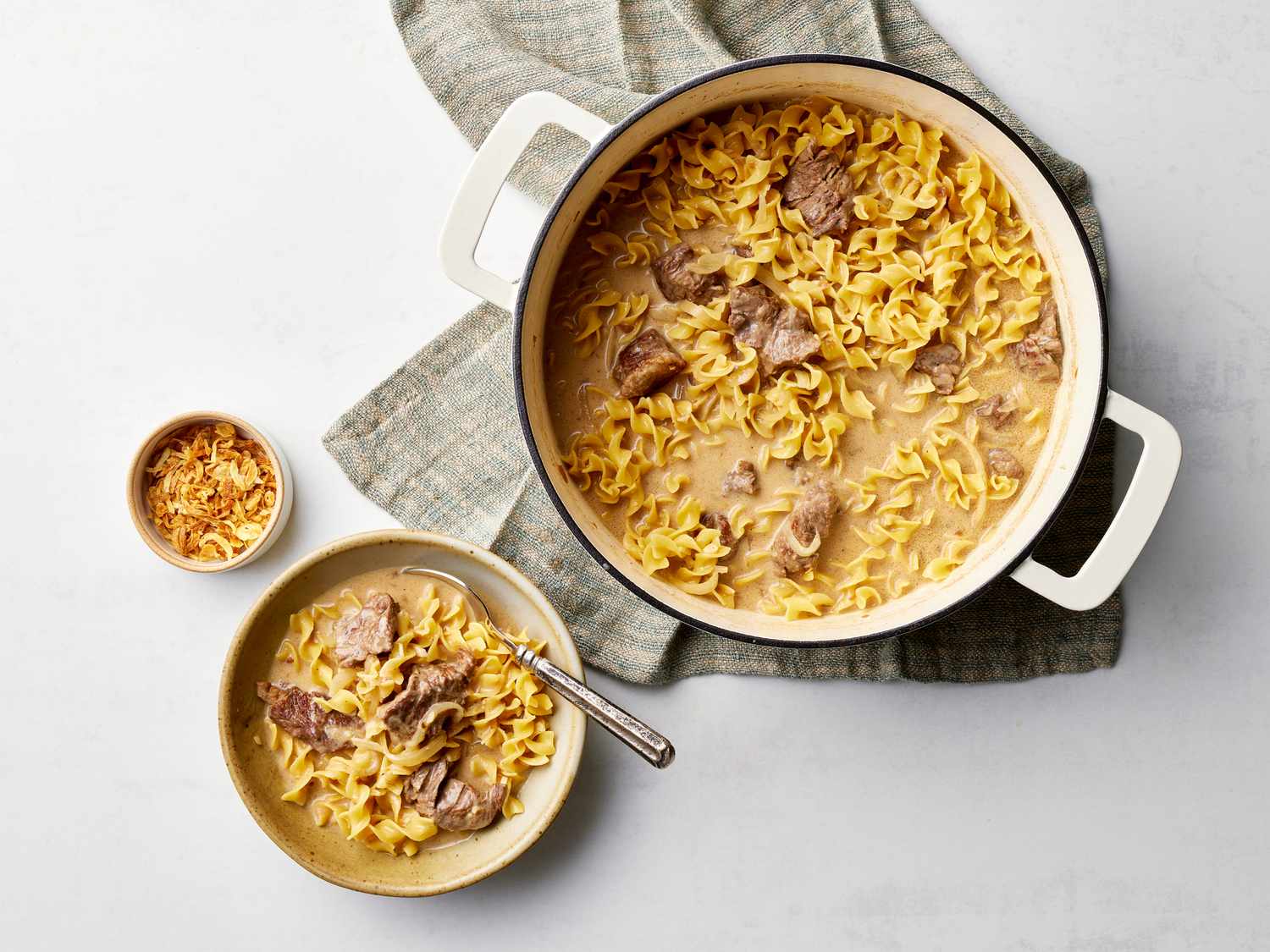 French Onion Beef and Noodles