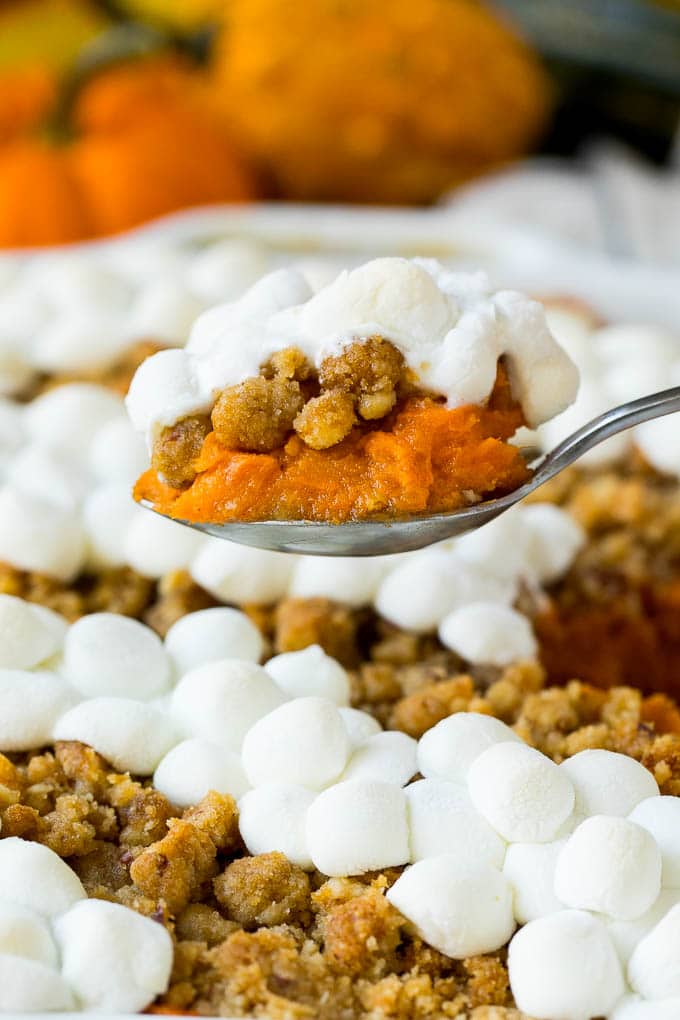 Sweet Potato Casserole with Marshmallows