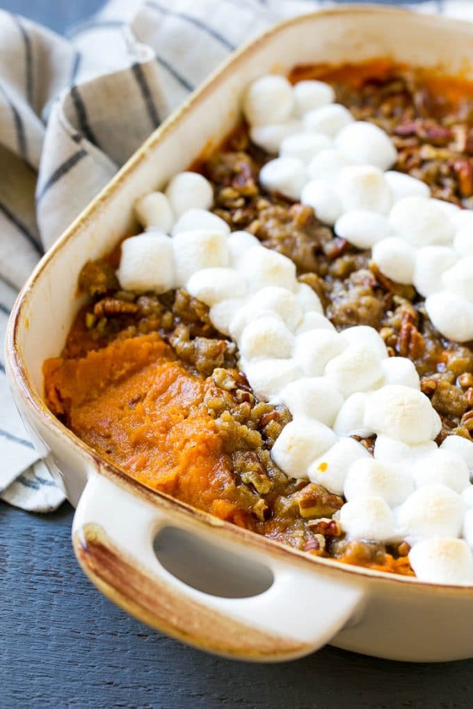 Sweet Potato Casserole with Marshmallows