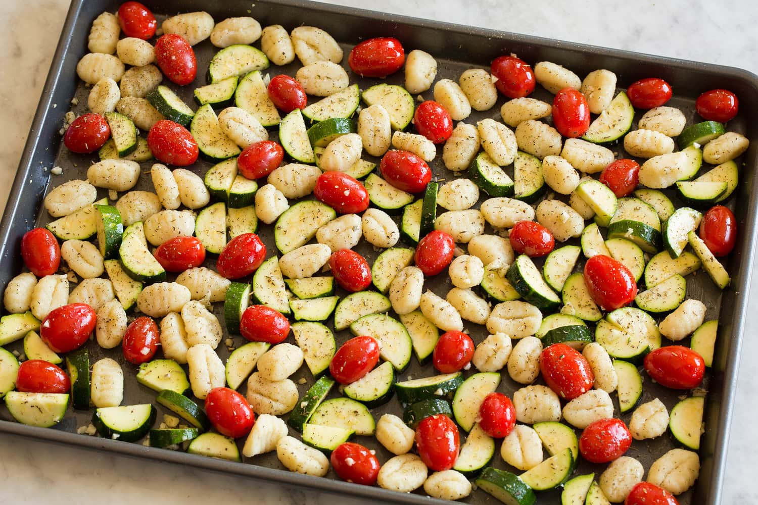 Sheet Pan Gnocchi with Zucchini and Tomatoes