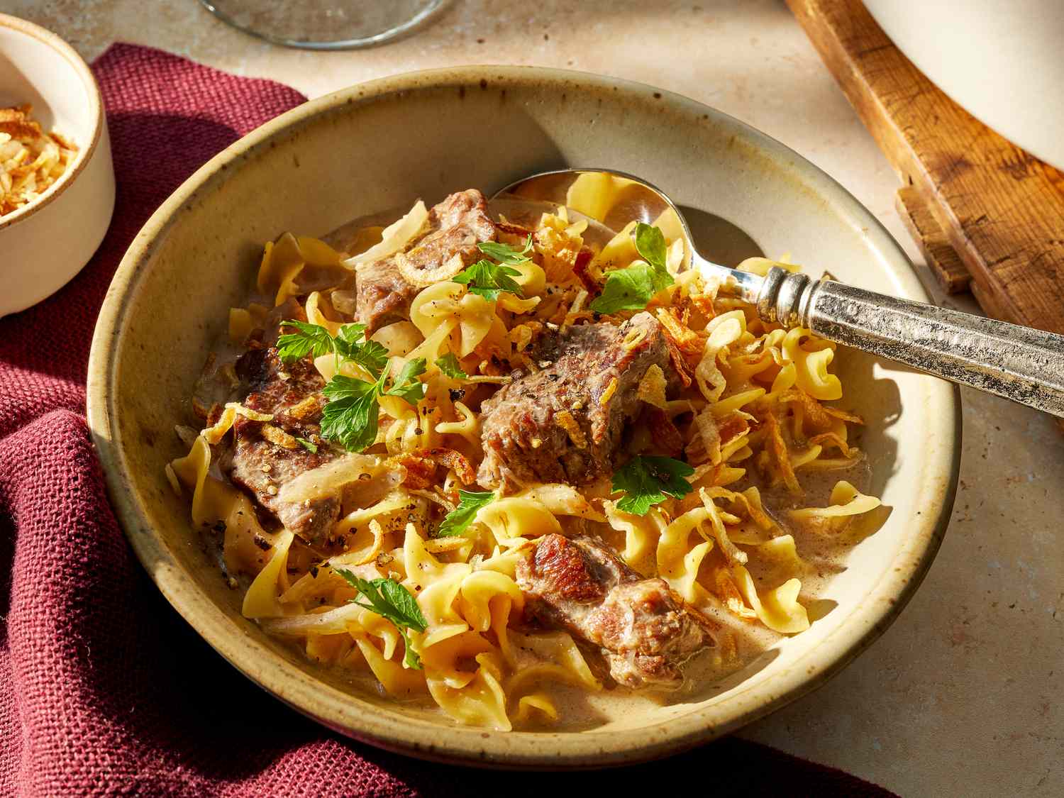 French Onion Beef and Noodles