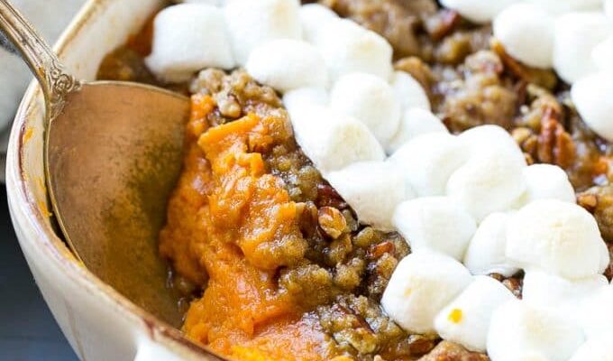 Sweet Potato Casserole with Marshmallows