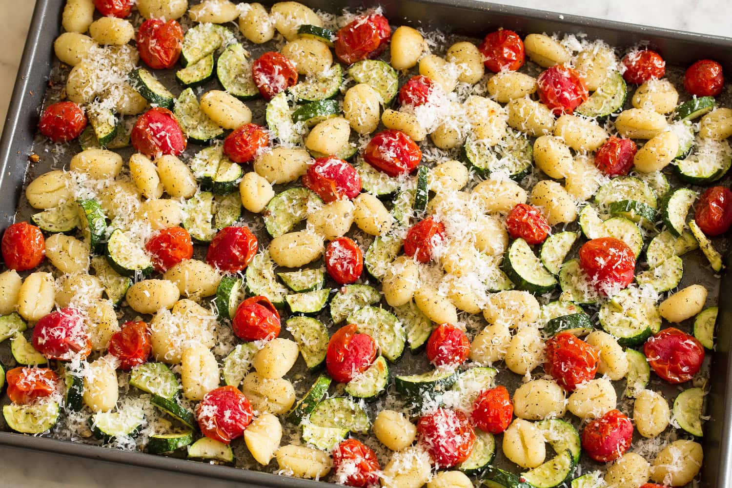 Sheet Pan Gnocchi with Zucchini and Tomatoes