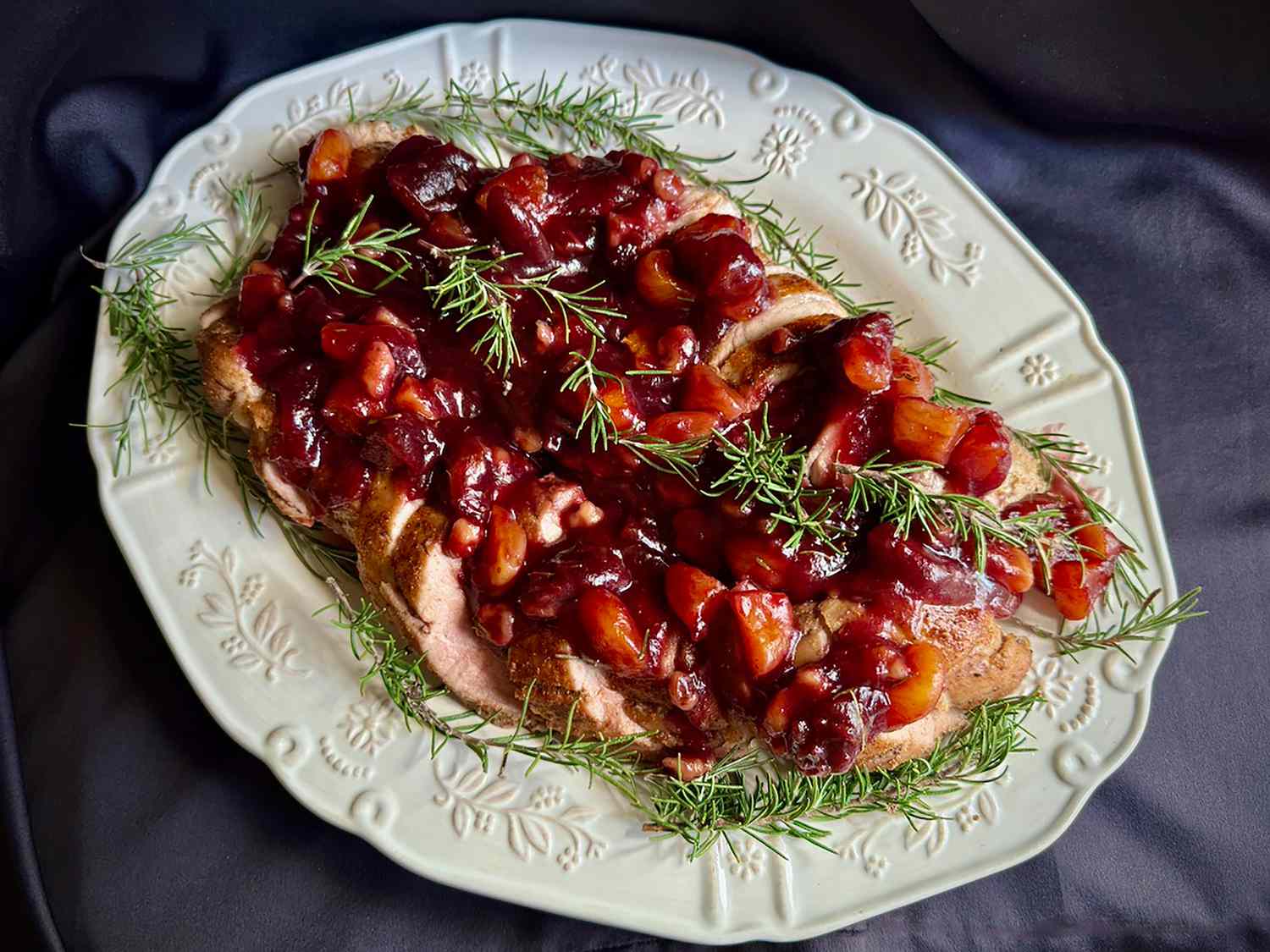 Pork Tenderloins with Cranberries, Walnuts, and Dried Fruit