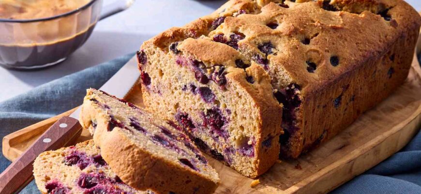 Cottage Cheese Blueberry Breakfast Cake