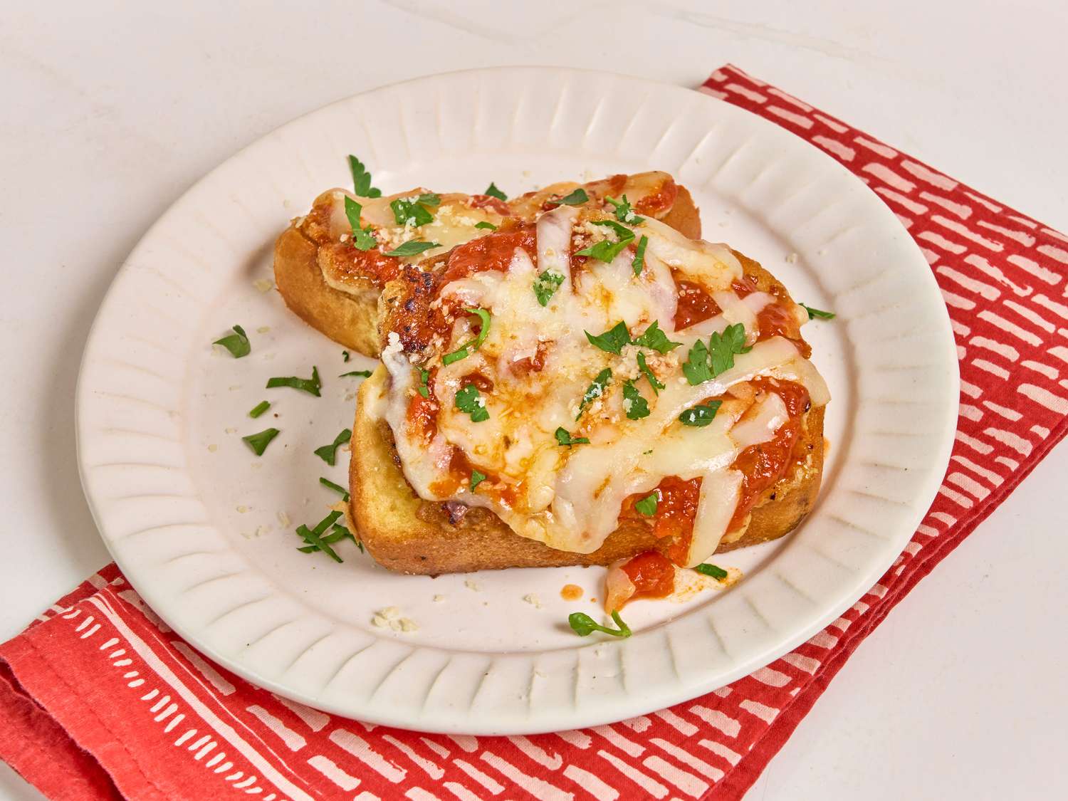 Smashed Chicken Parmesan Texas Toast