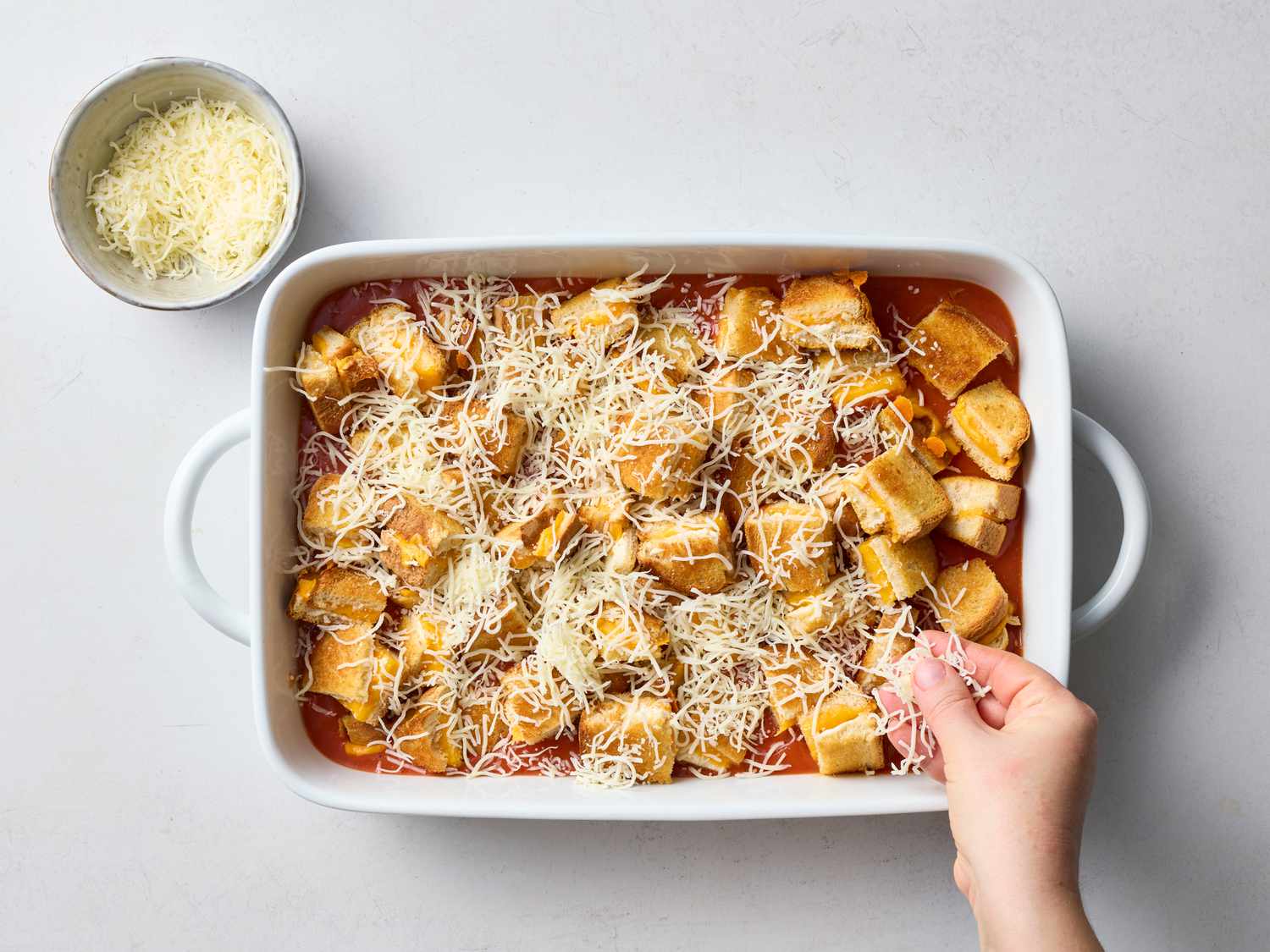 Tomato Soup and Grilled Cheese Casserole