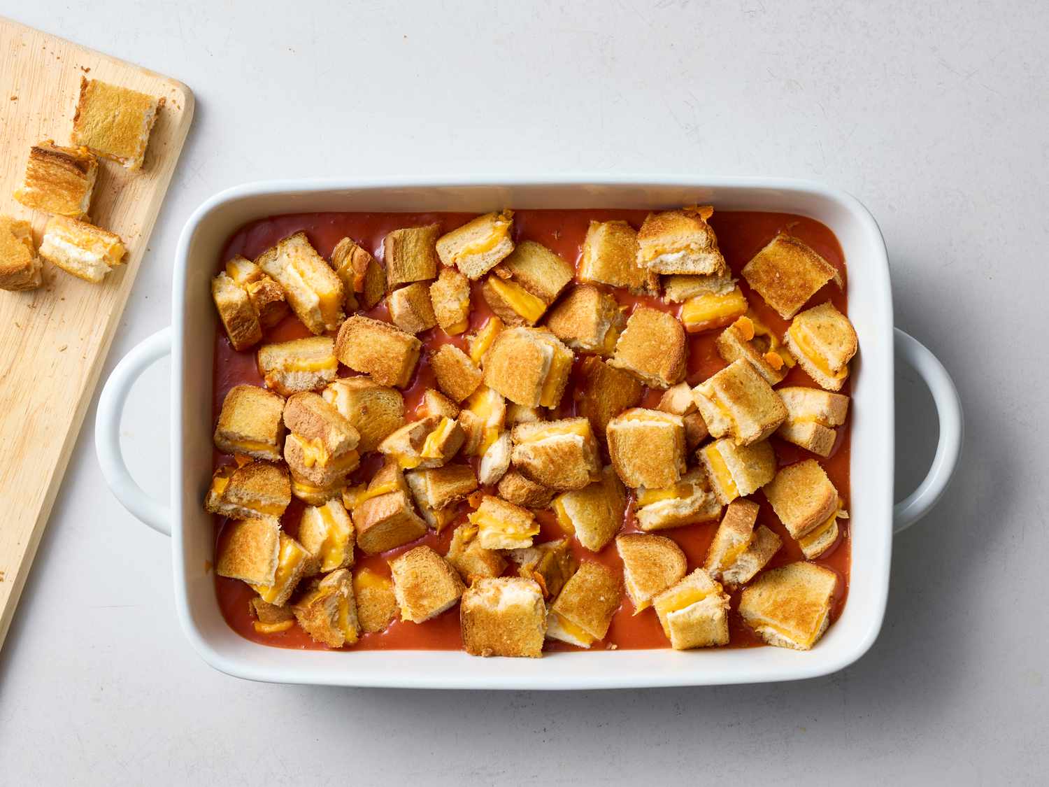 Tomato Soup and Grilled Cheese Casserole