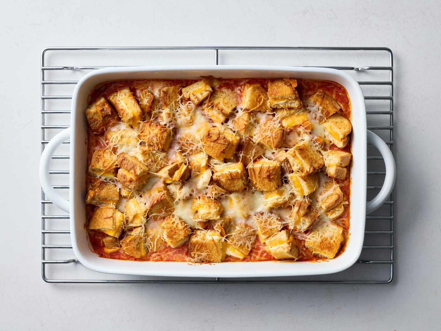 Tomato Soup and Grilled Cheese Casserole