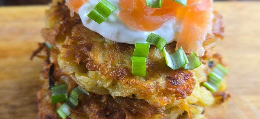 Potato Cakes with Smoked Salmon