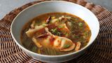 Spicy Potsticker Soup