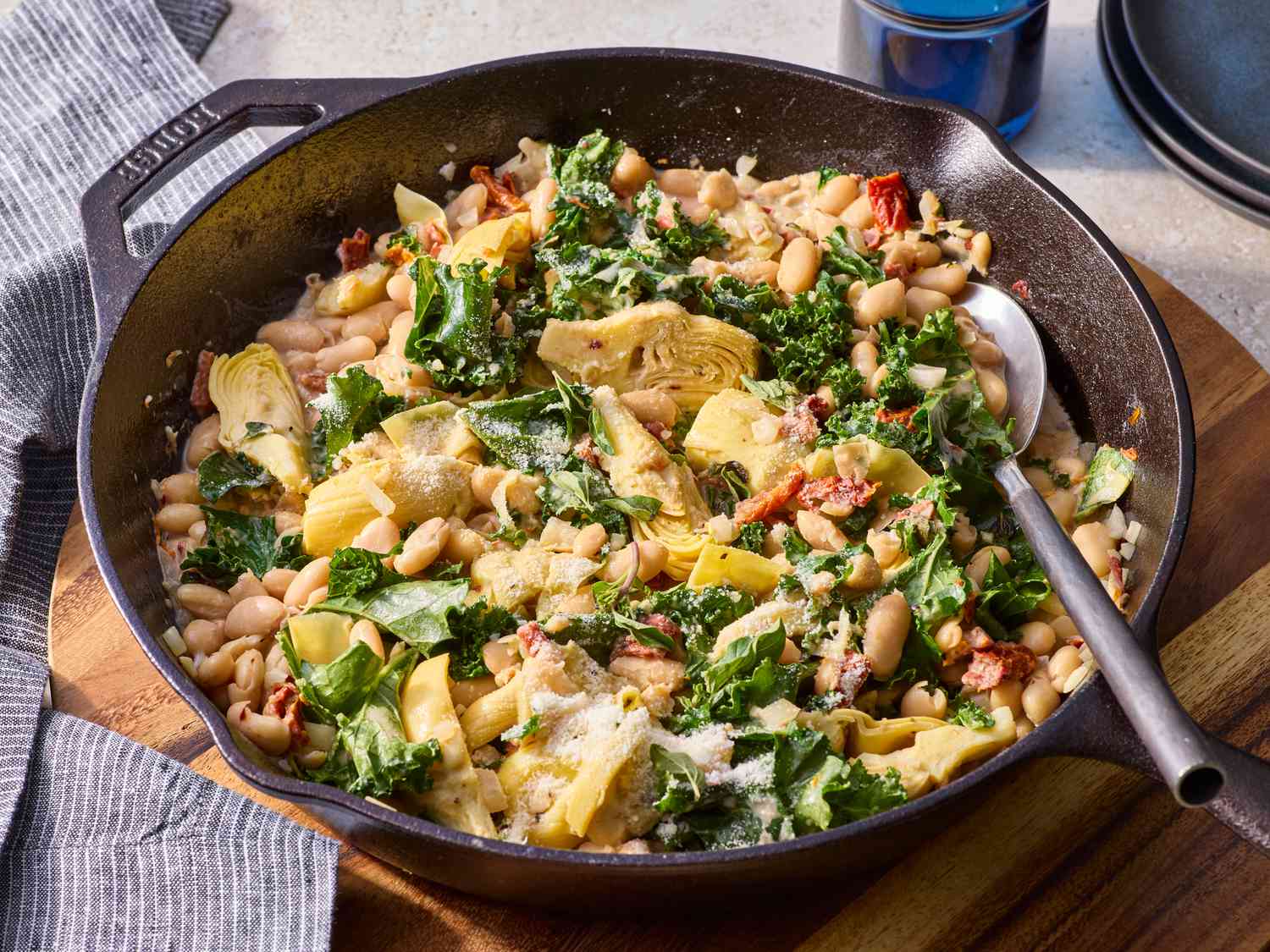 Creamy Tuscan White Bean Skillet