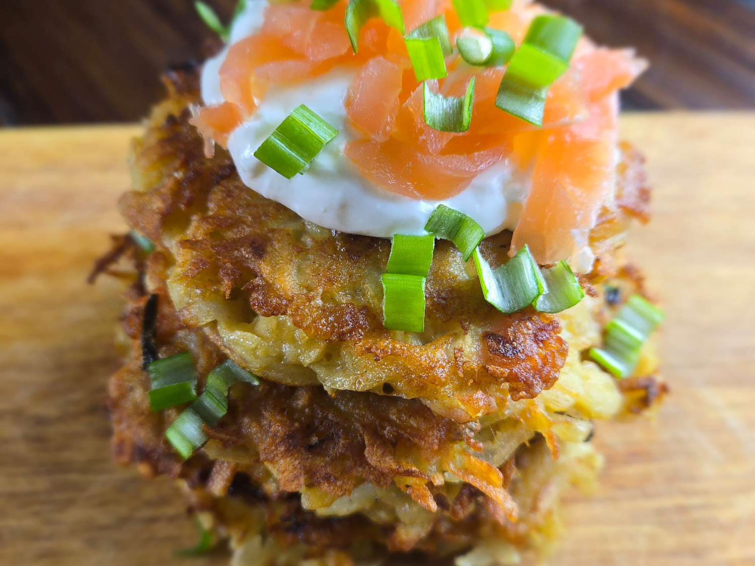 Potato Cakes with Smoked Salmon