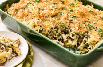 Stuffed Mushroom Pasta Bake