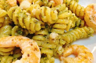 Pistachio Pesto Pasta with Shrimp