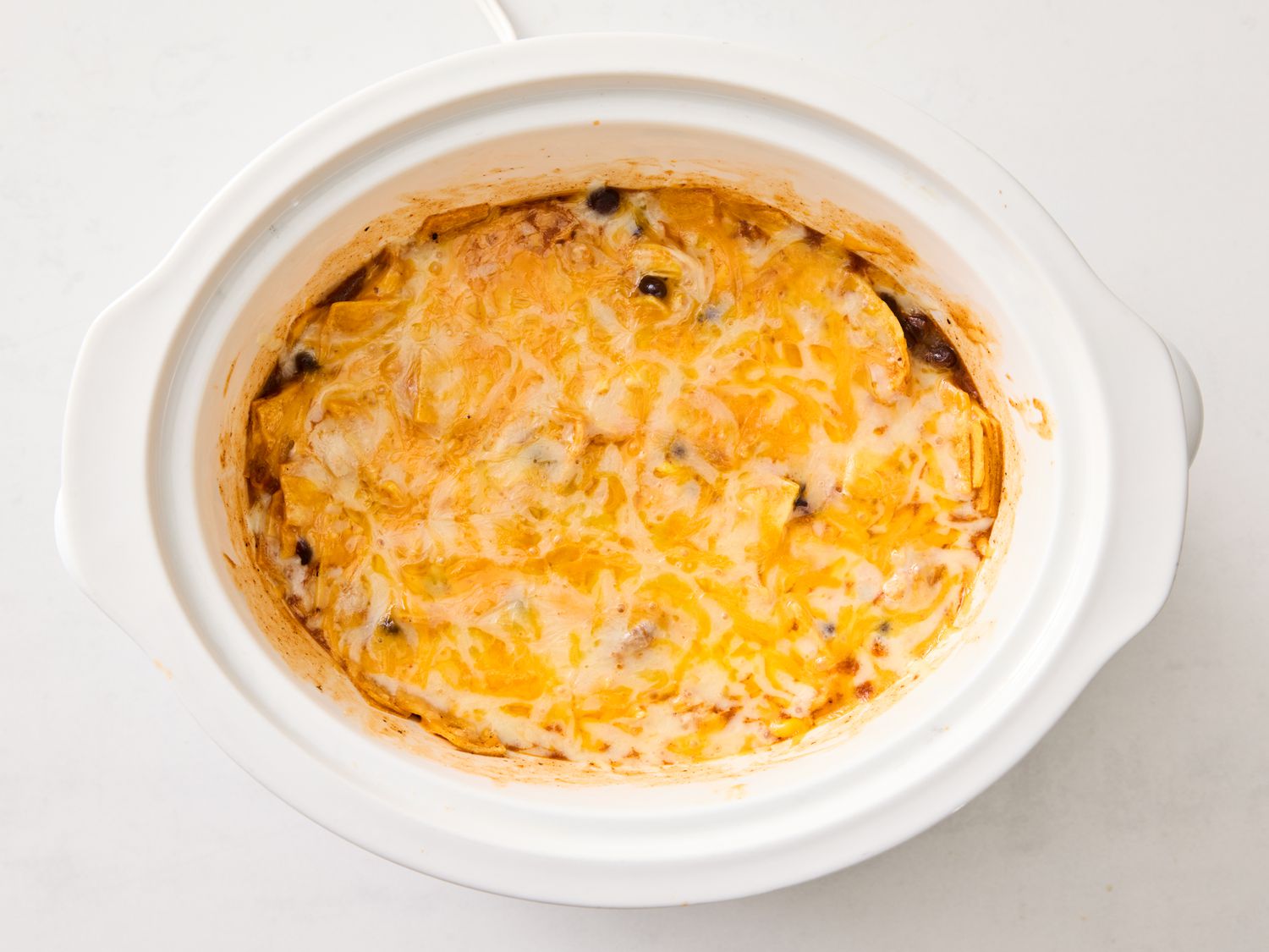 Slow Cooker Chicken Enchilada Casserole