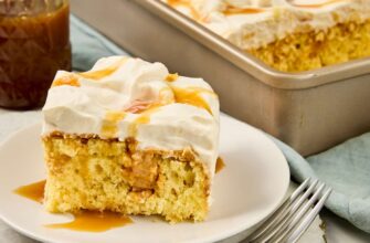 Salted Caramel Irish Cream Poke Cake