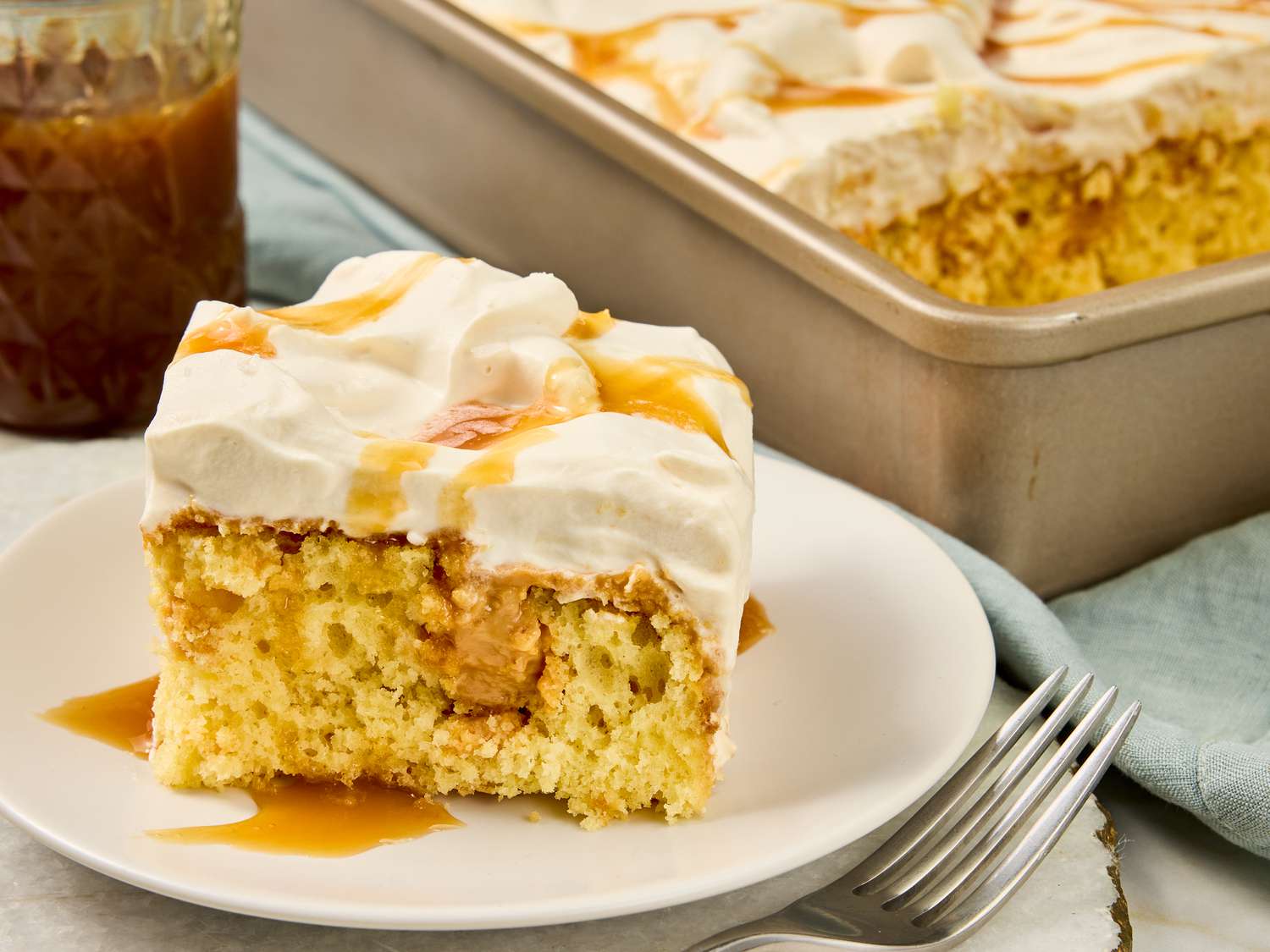 Salted Caramel Irish Cream Poke Cake