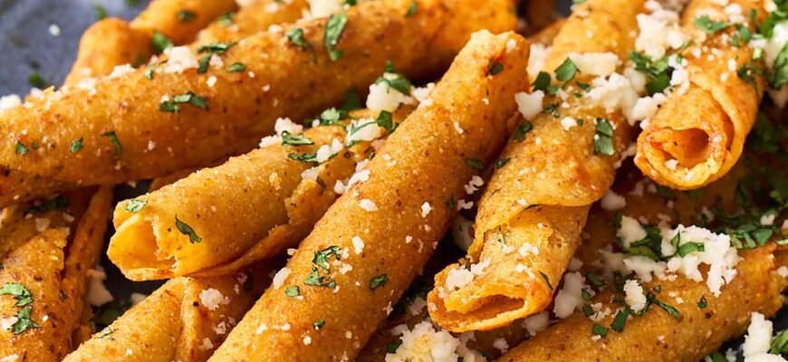 Air Fried Tossed Taquitos