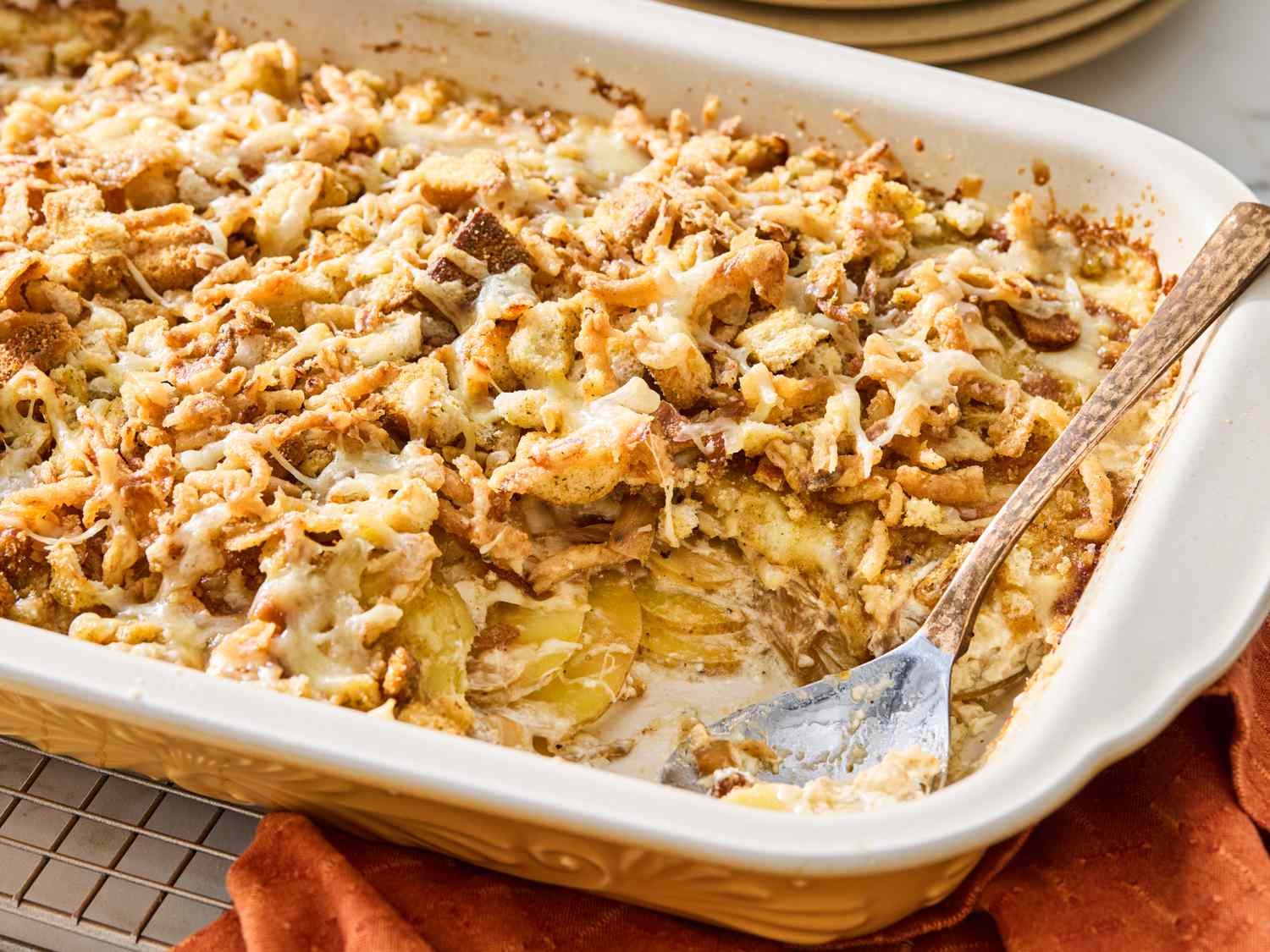 French Onion Potato Gratin