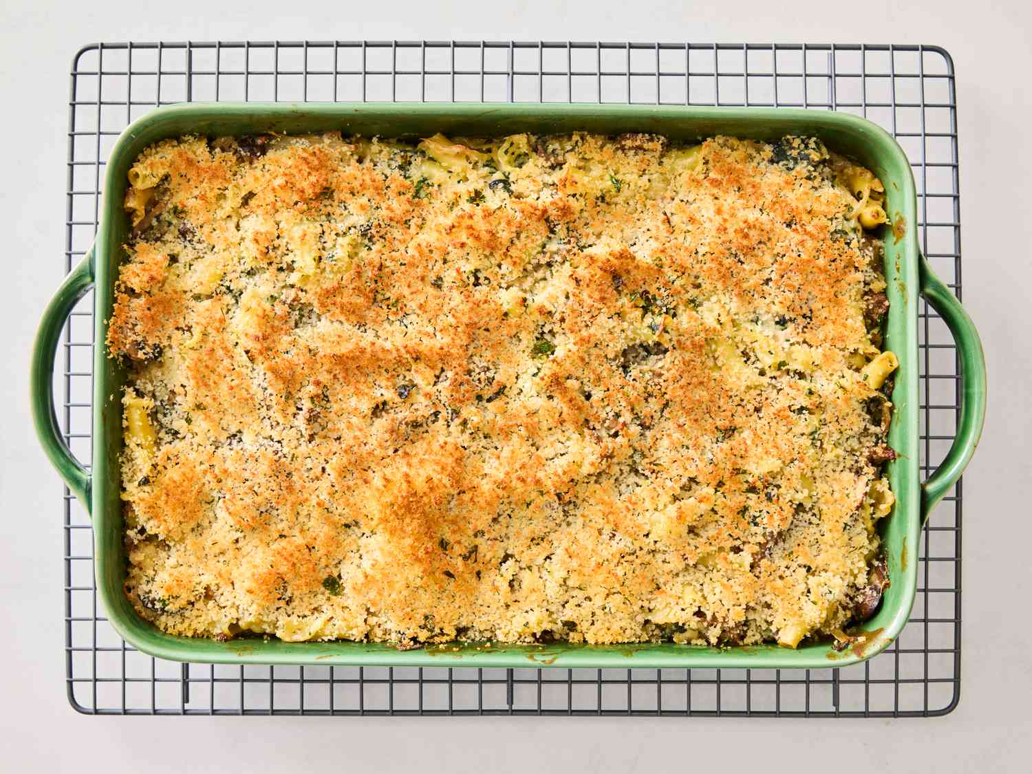 Stuffed Mushroom Pasta Bake