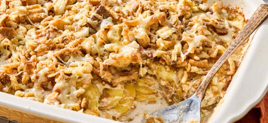 French Onion Potato Gratin