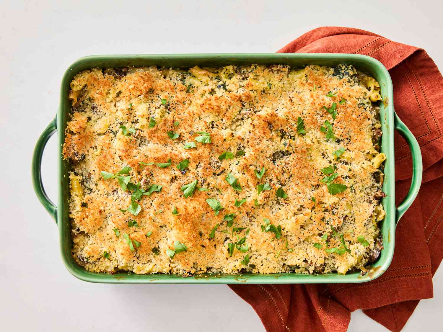 Stuffed Mushroom Pasta Bake