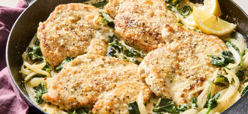 Spinach Lemon Chicken Bake