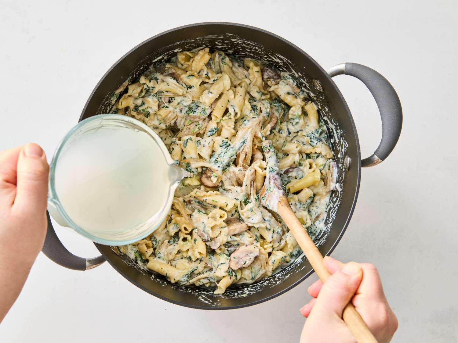 Stuffed Mushroom Pasta Bake