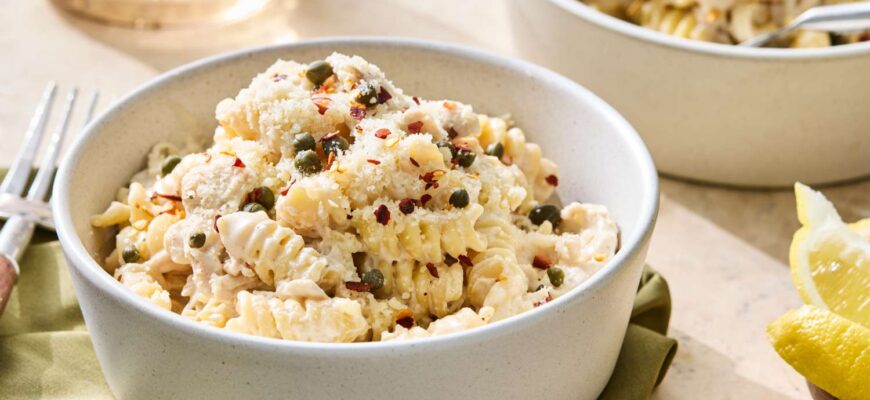 Crockpot Caesar Chicken Pasta