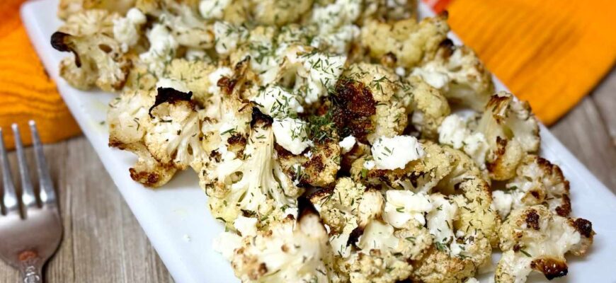 Roasted Cauliflower with Feta