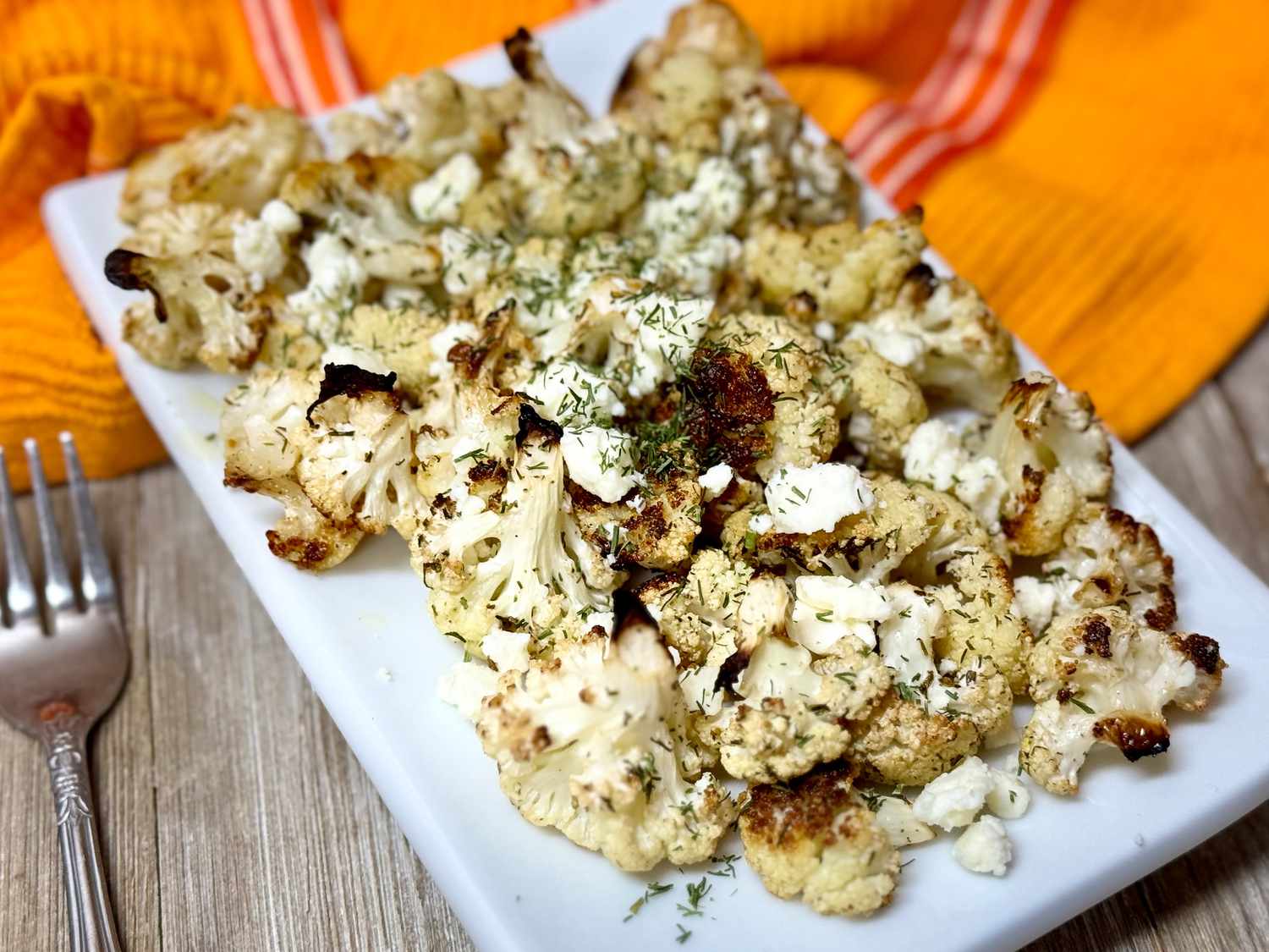 Roasted Cauliflower with Feta