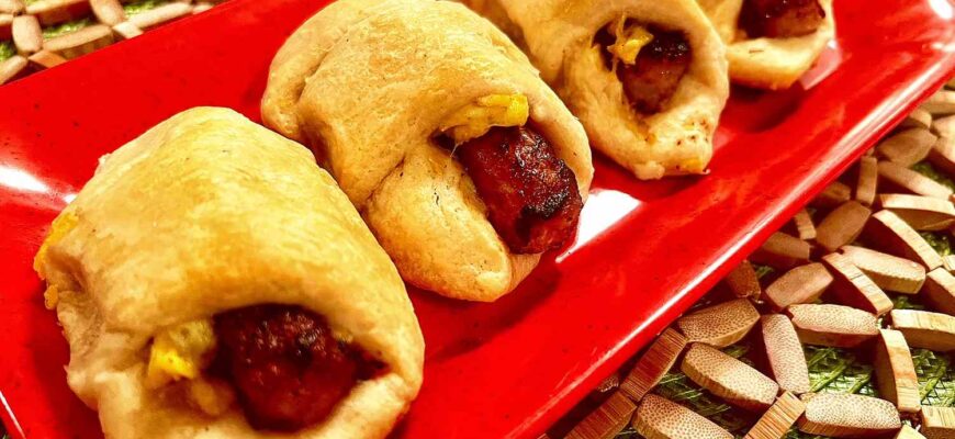 Crescent Sausage Egg Roll-Ups