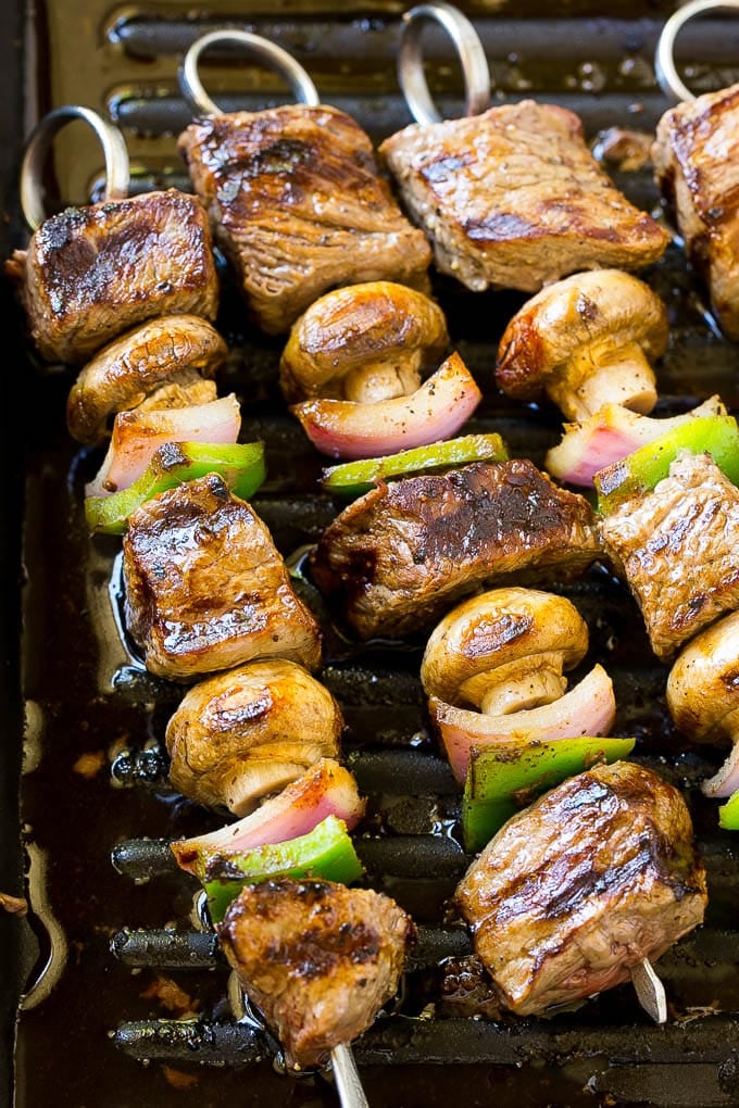 Steak Kabobs with Garlic Butter