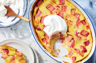 Rhubarb-Buttermilk Clafoutis
