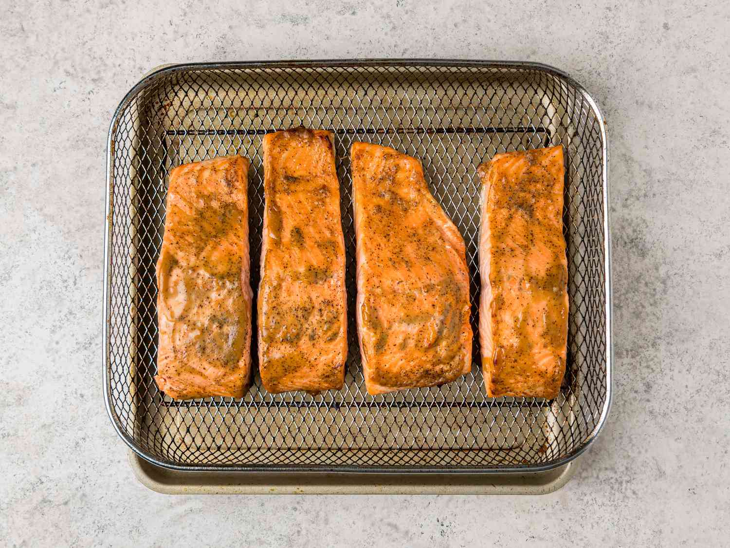 Air Fryer Honey Mustard Salmon