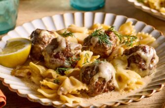 Swedish Meatball Pasta Bake