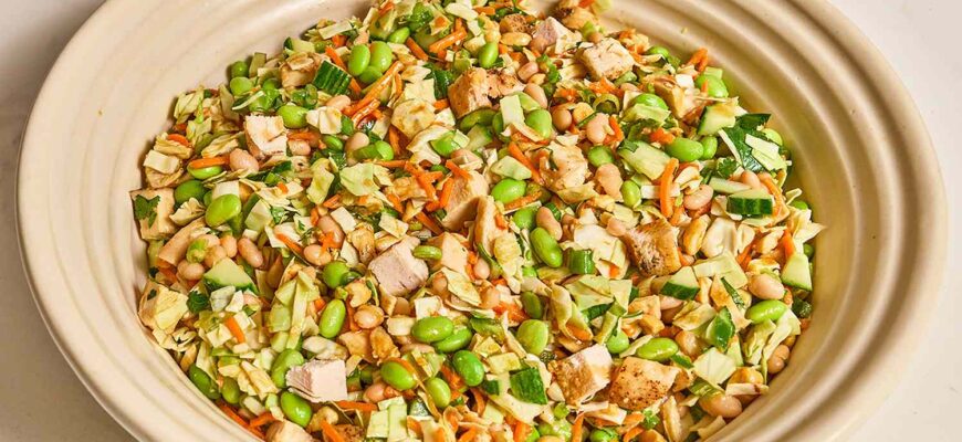 Thai Chopped Chicken Bean Salad