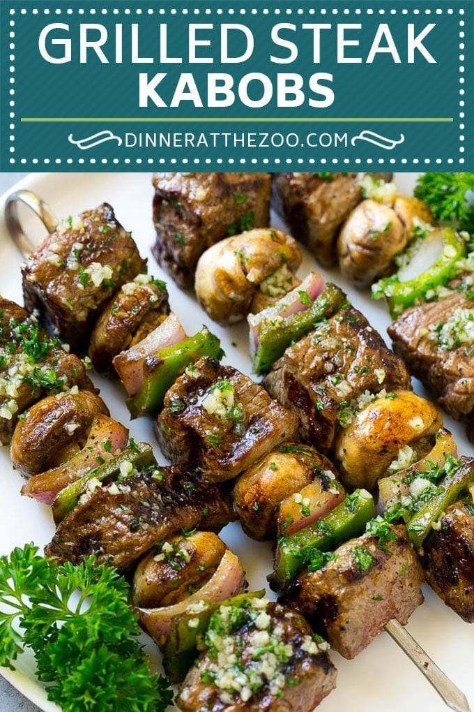 Steak Kabobs with Garlic Butter