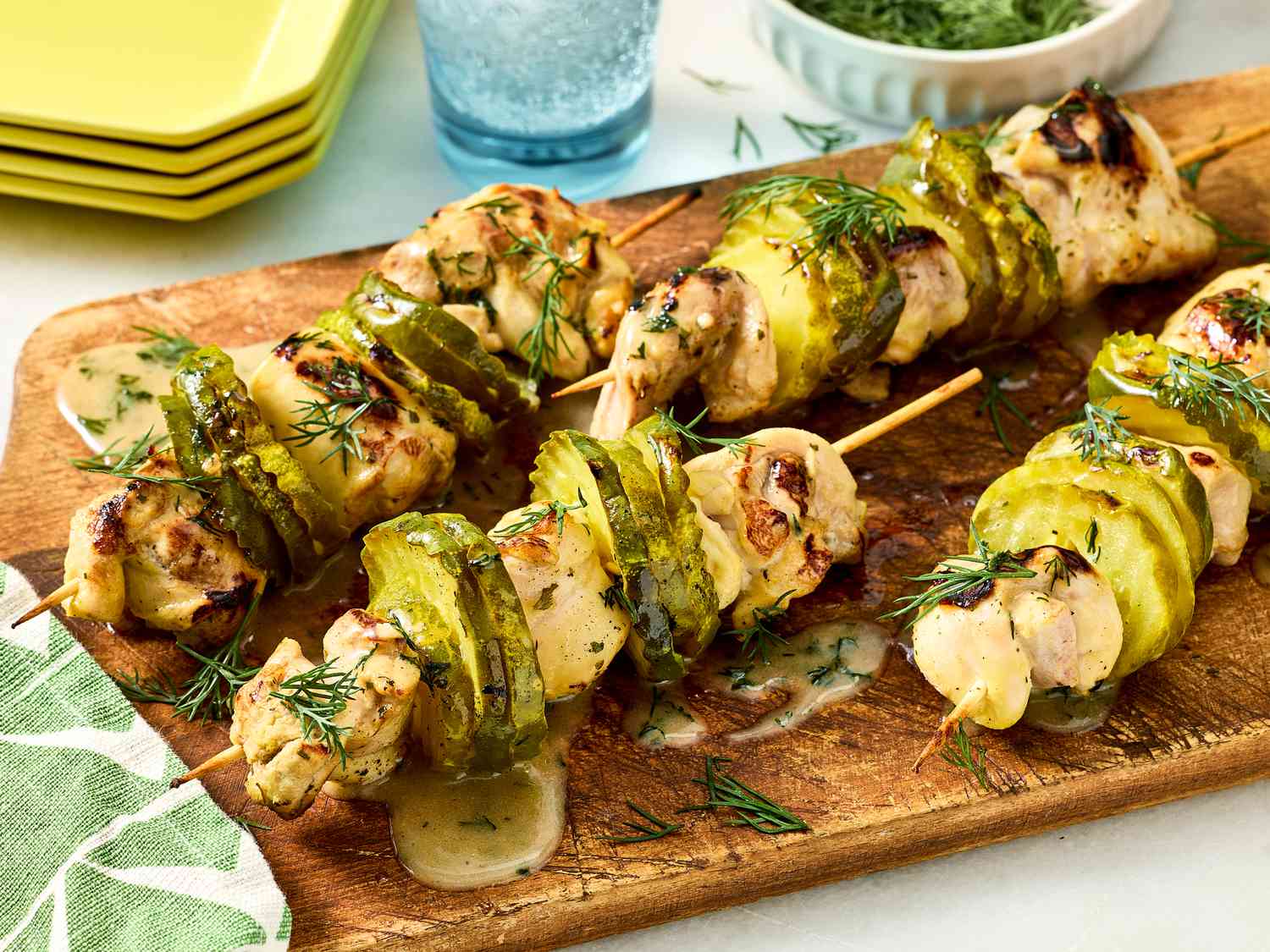 Dill Pickle Chicken Skewers