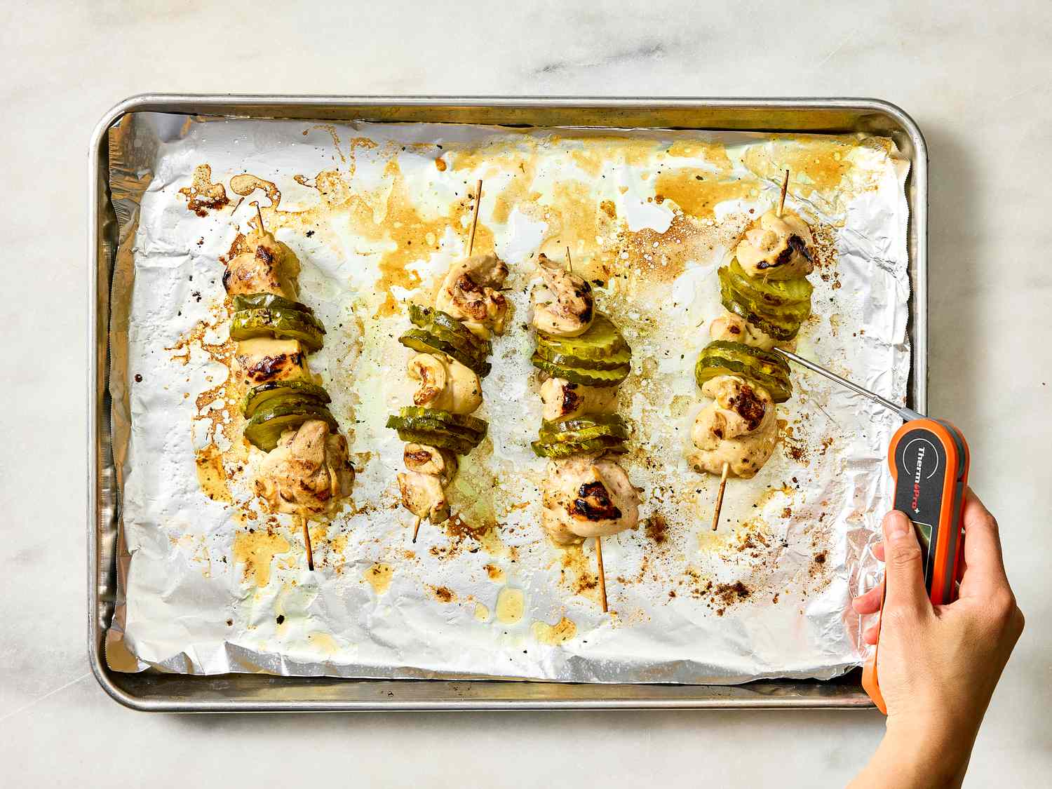 Dill Pickle Chicken Skewers