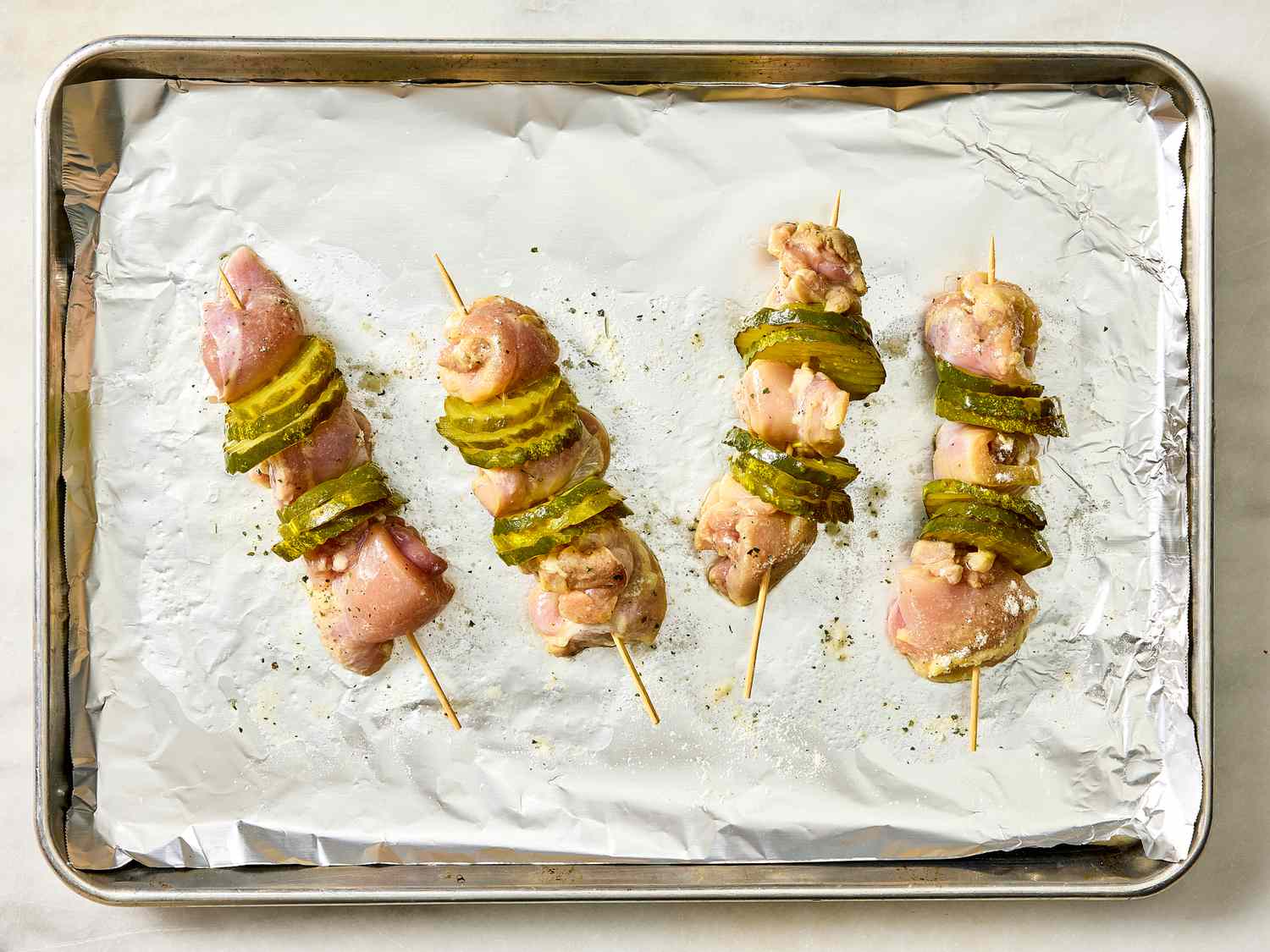 Dill Pickle Chicken Skewers