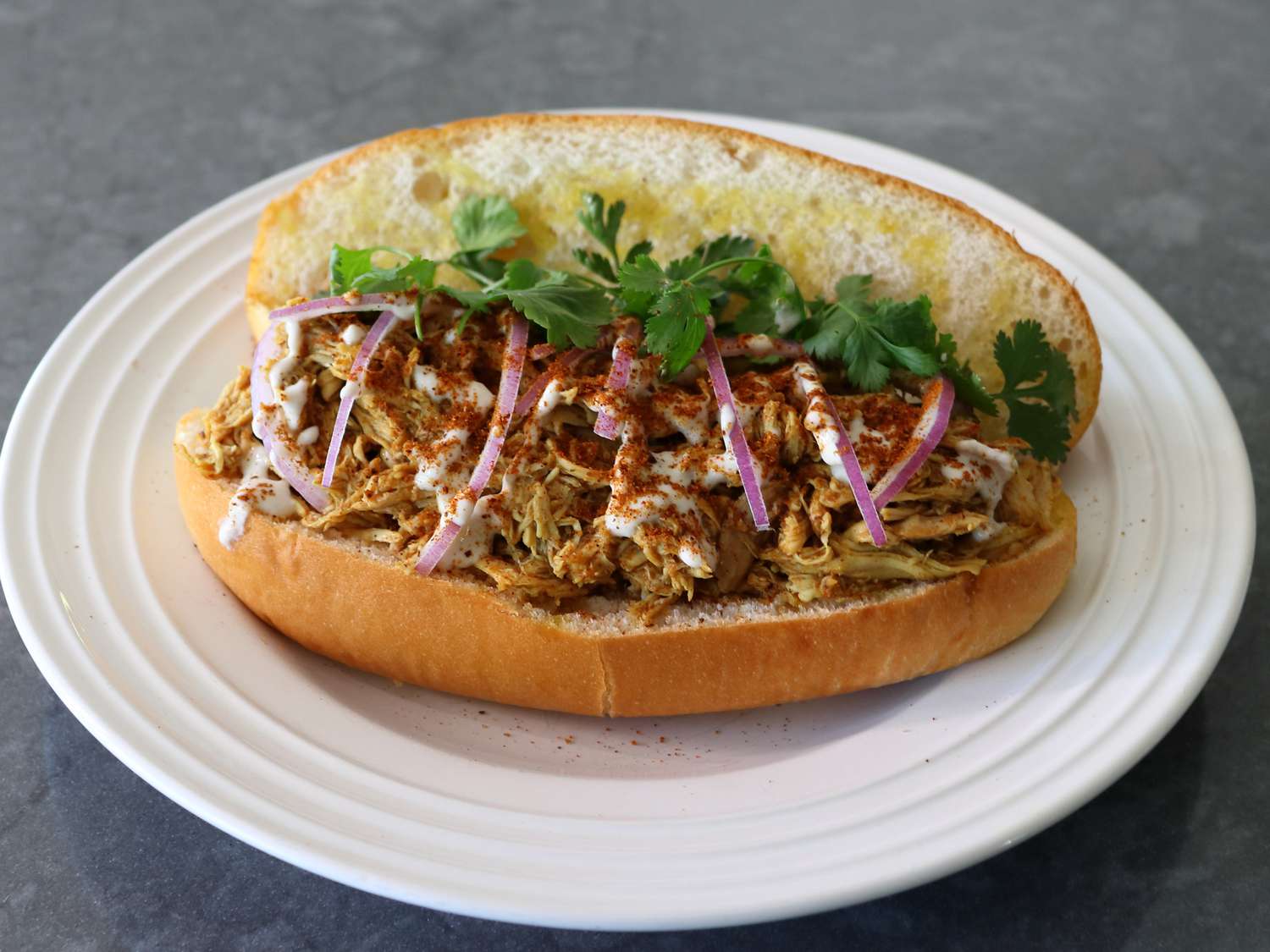 Pulled Chicken Shawarma Sandwich