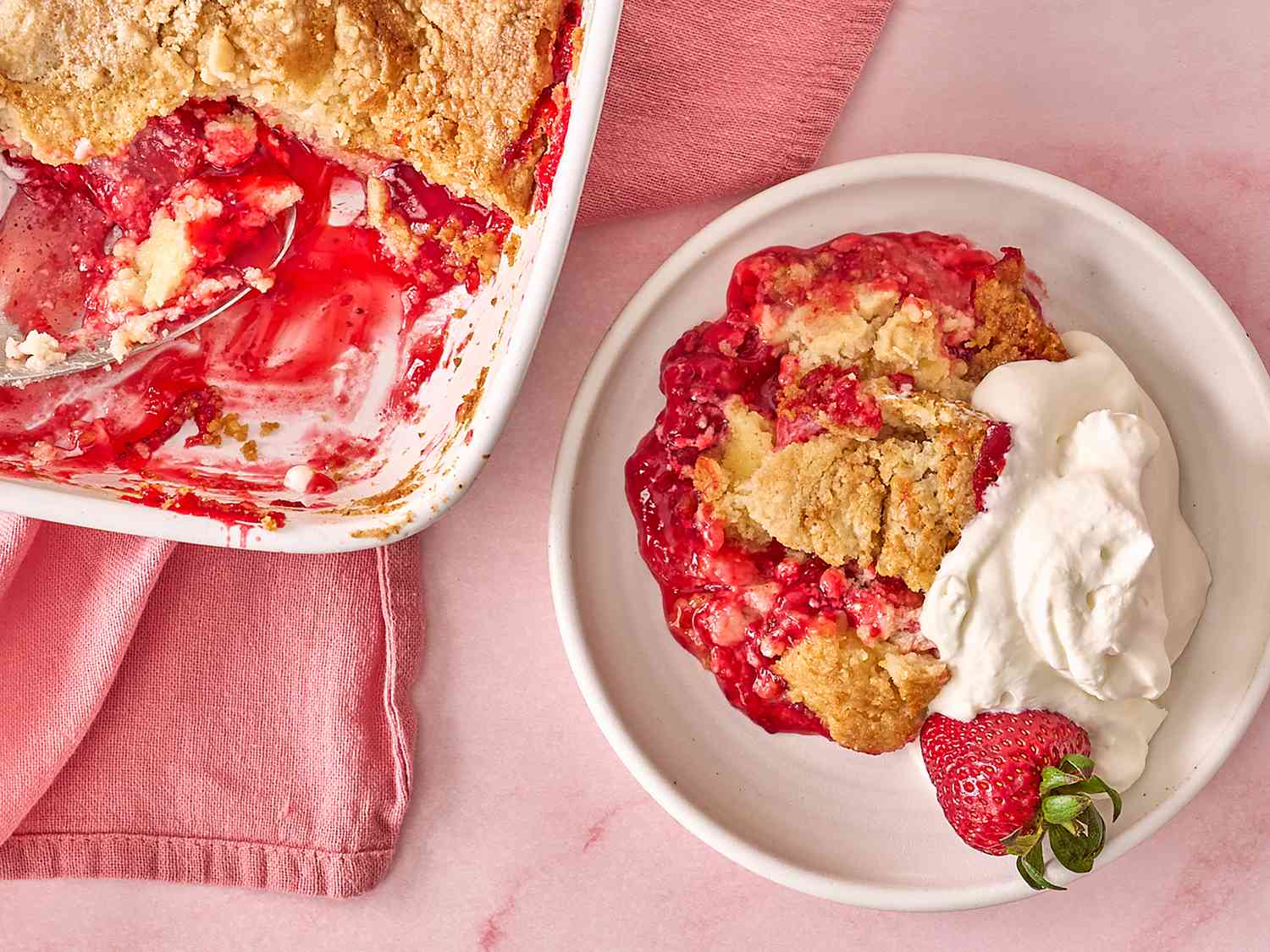 Strawberry Cheesecake Dump Cake