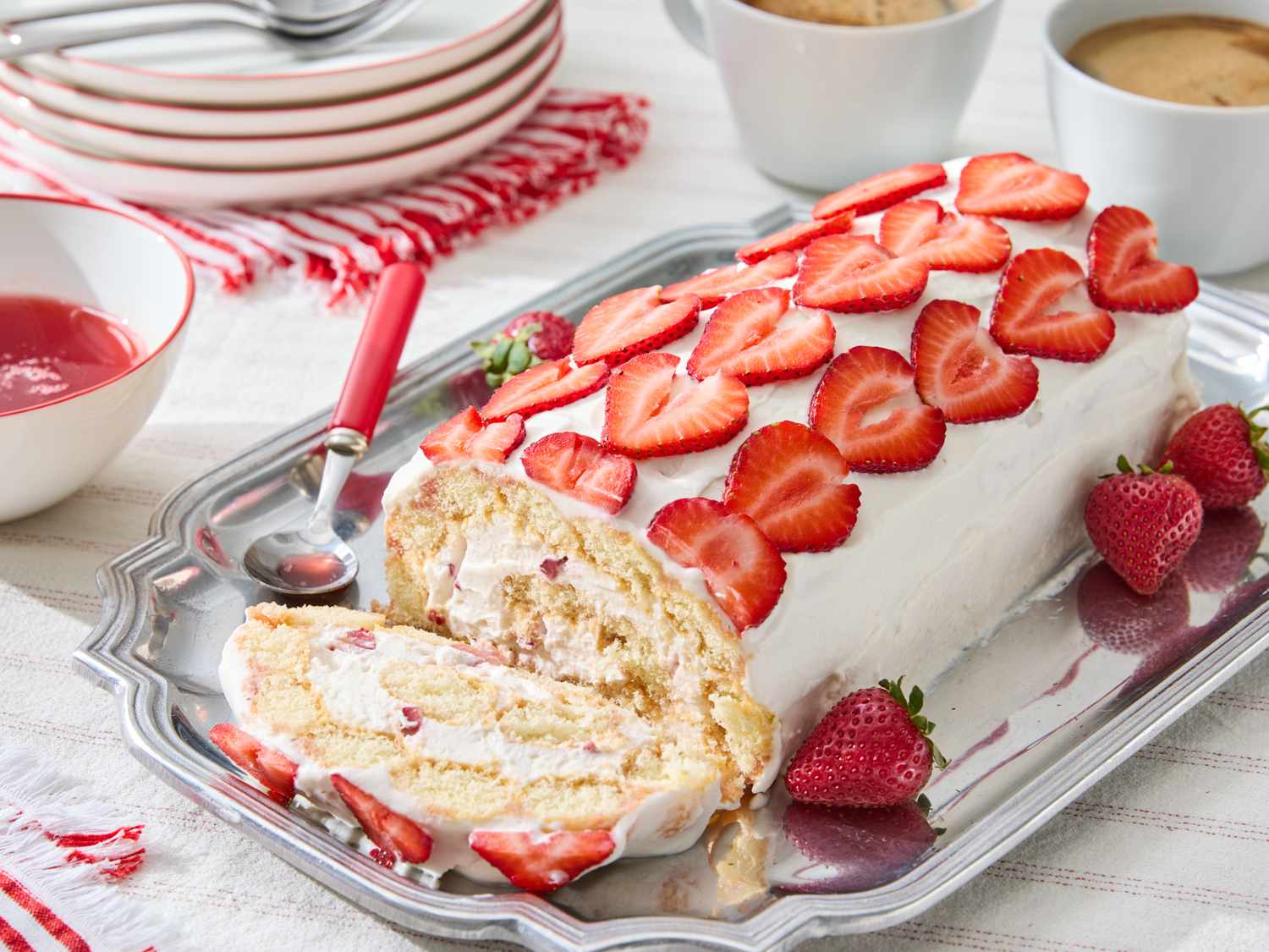 Strawberry Tiramisu Roll