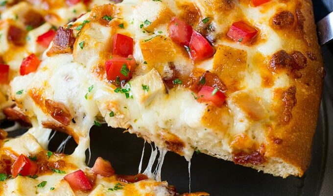 Chicken Alfredo Pizza