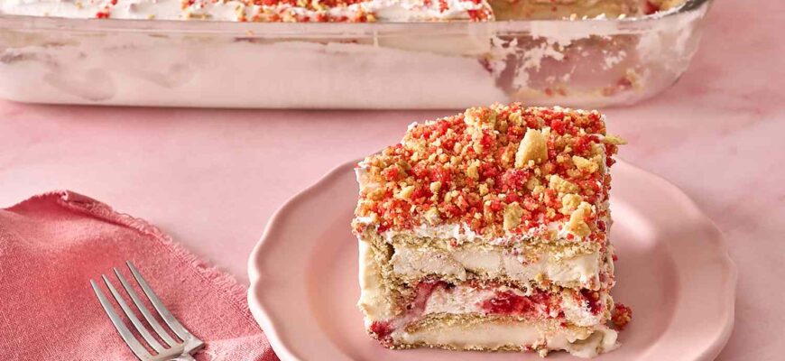 Strawberry Shortcake Ice Cream Cake