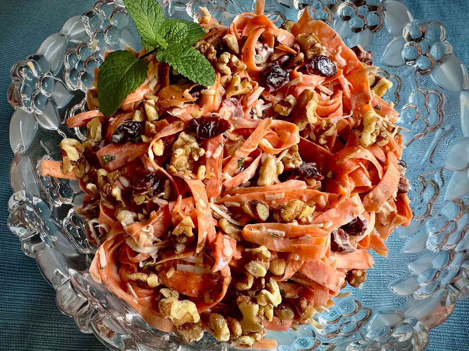 Coconut Cranberry Carrot Ribbon Salad