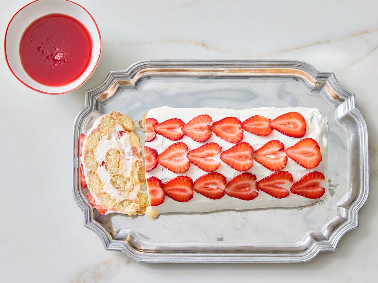 Strawberry Tiramisu Roll