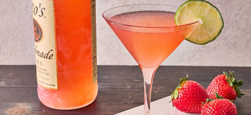 Big Batch Freezer Strawberry Cosmopolitans